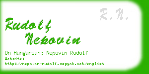 rudolf nepovin business card